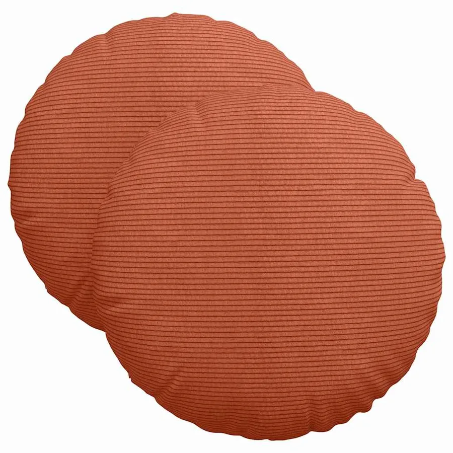 Coussins de siège 2 pcs Rouge orange Ø 40 cm - 2