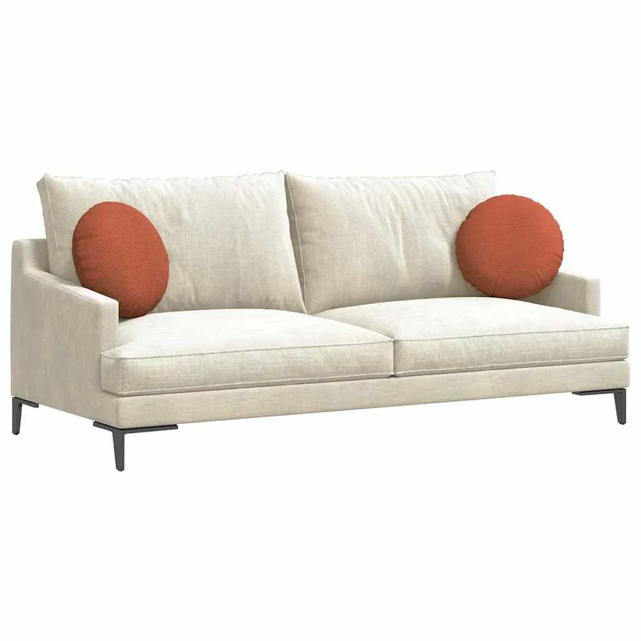 Coussins de siège 2 pcs Rouge orange Ø 40 cm - 3