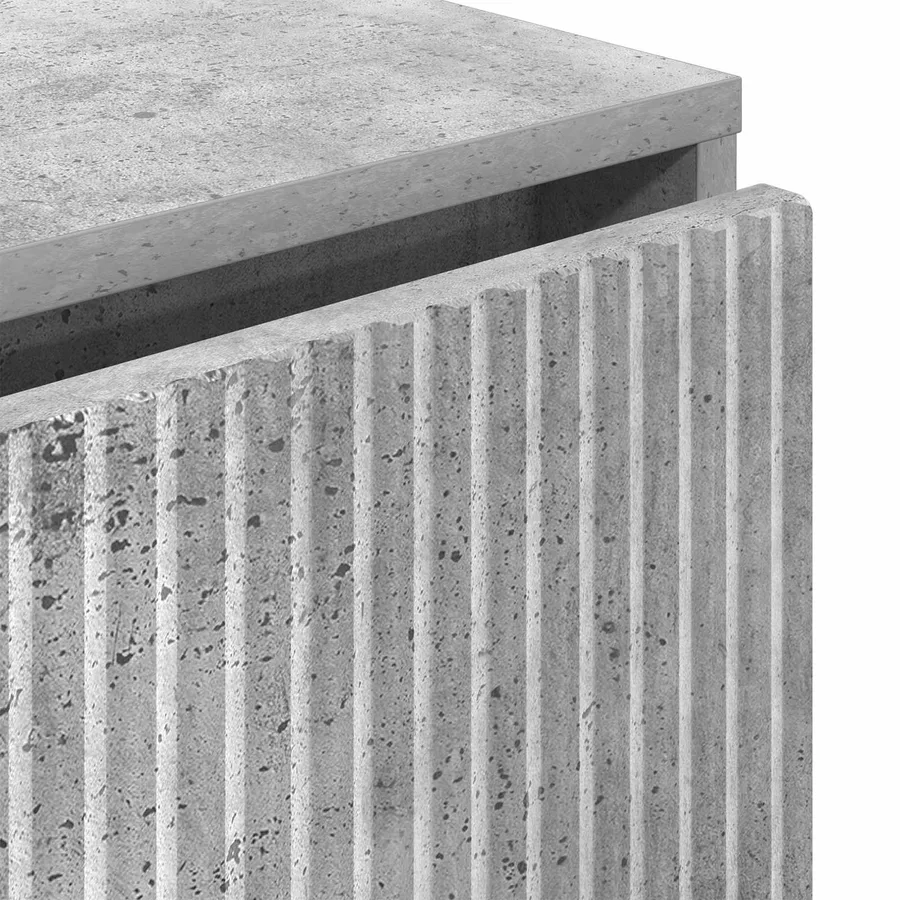 Buffet Gris béton 79,5 x 33 x 82 cm Bois d'ingénierie - 11