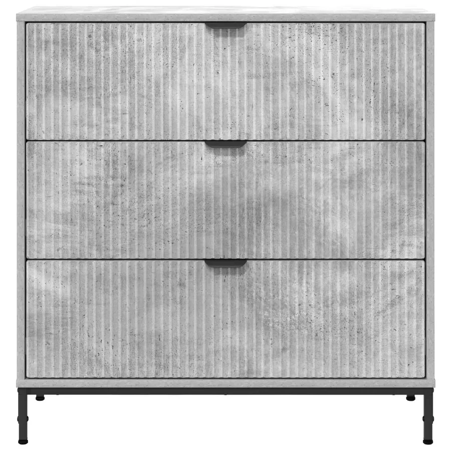 Buffet Gris béton 79,5 x 33 x 82 cm Bois d'ingénierie - 6