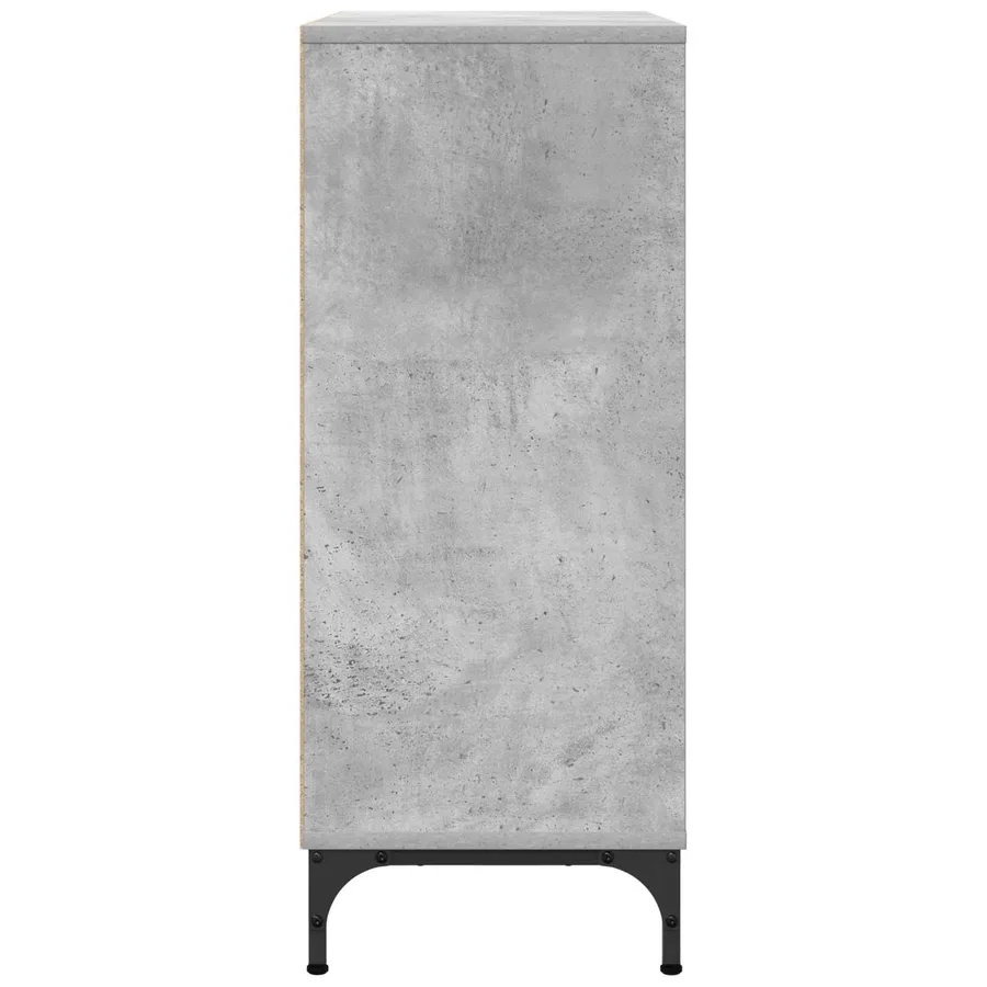 Buffet Gris béton 79,5 x 33 x 82 cm Bois d'ingénierie - 7