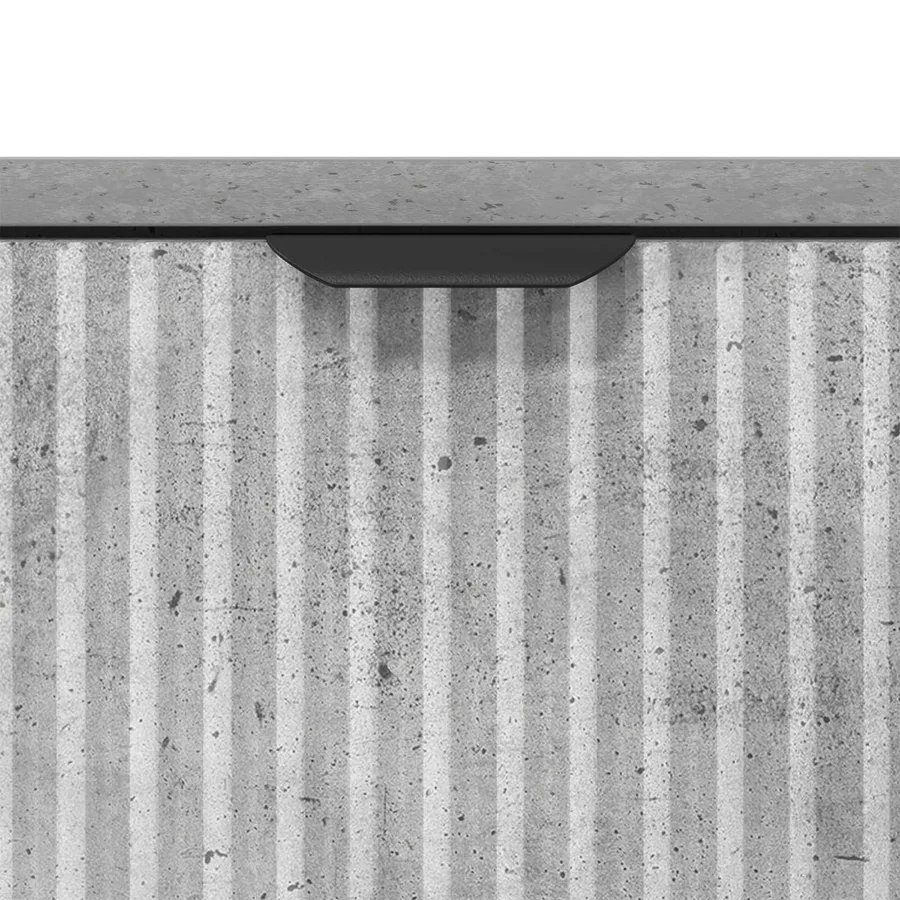 Buffet Gris béton 79,5 x 33 x 82 cm Bois d'ingénierie - 9