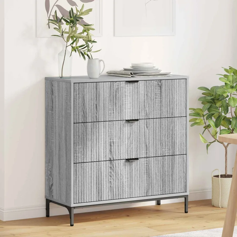 Buffet Gris Sonoma 79,5 x 33 x 82 cm Bois d'ingénierie