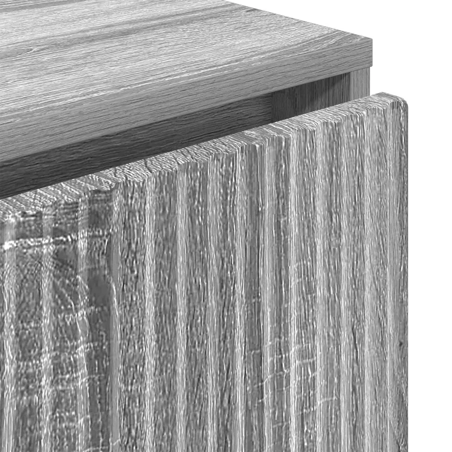 Buffet Gris Sonoma 79,5 x 33 x 82 cm Bois d'ingénierie - 11