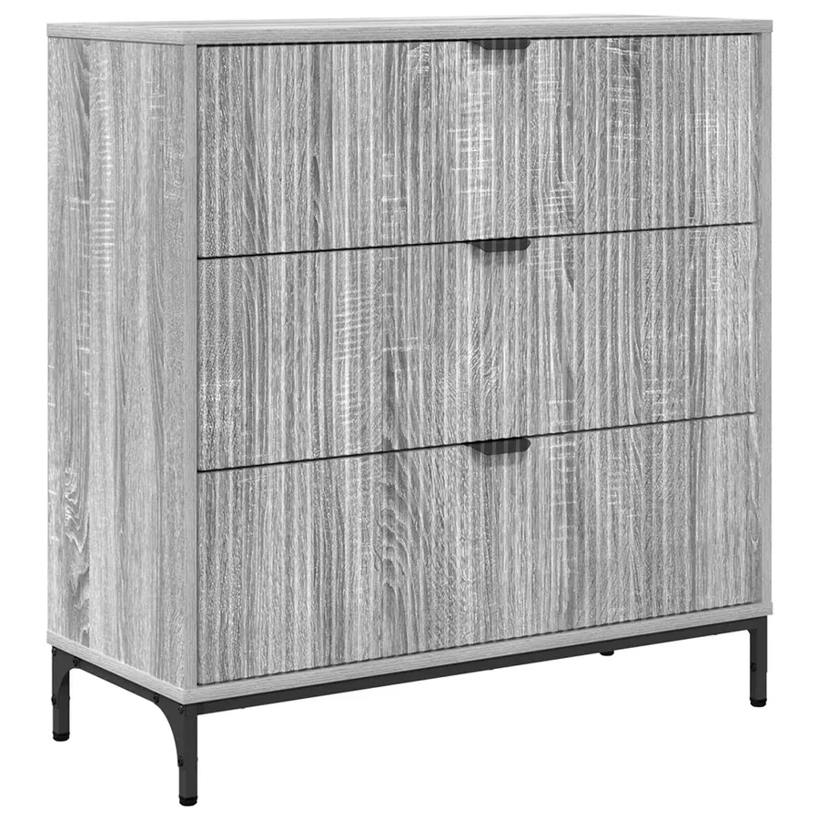 Buffet Gris Sonoma 79,5 x 33 x 82 cm Bois d'ingénierie - 2