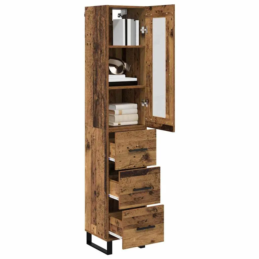 Haut Armoire Bois Ancien 34,5 x 34 x 180 cm Bois d'ingénierie - 3