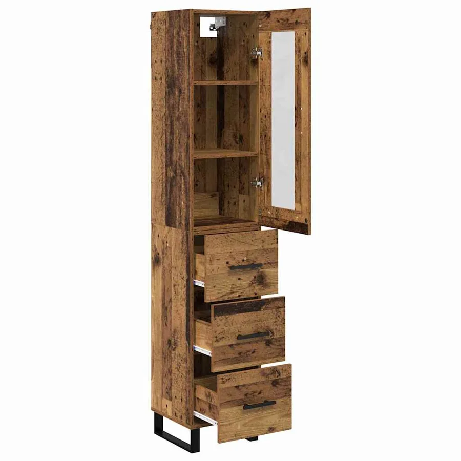 Haut Armoire Bois Ancien 34,5 x 34 x 180 cm Bois d'ingénierie - 5