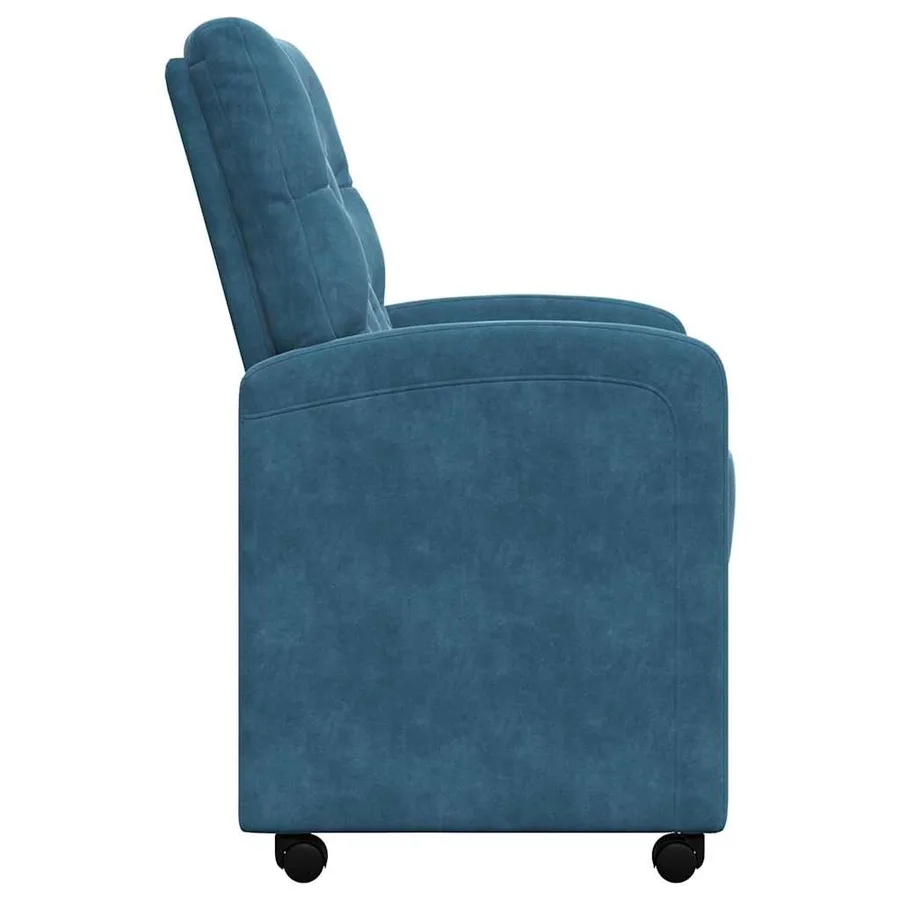 Chaises de Salle à Manger avec Roues 2 pcs Bleu 58 x 67 x 97 cm - 5