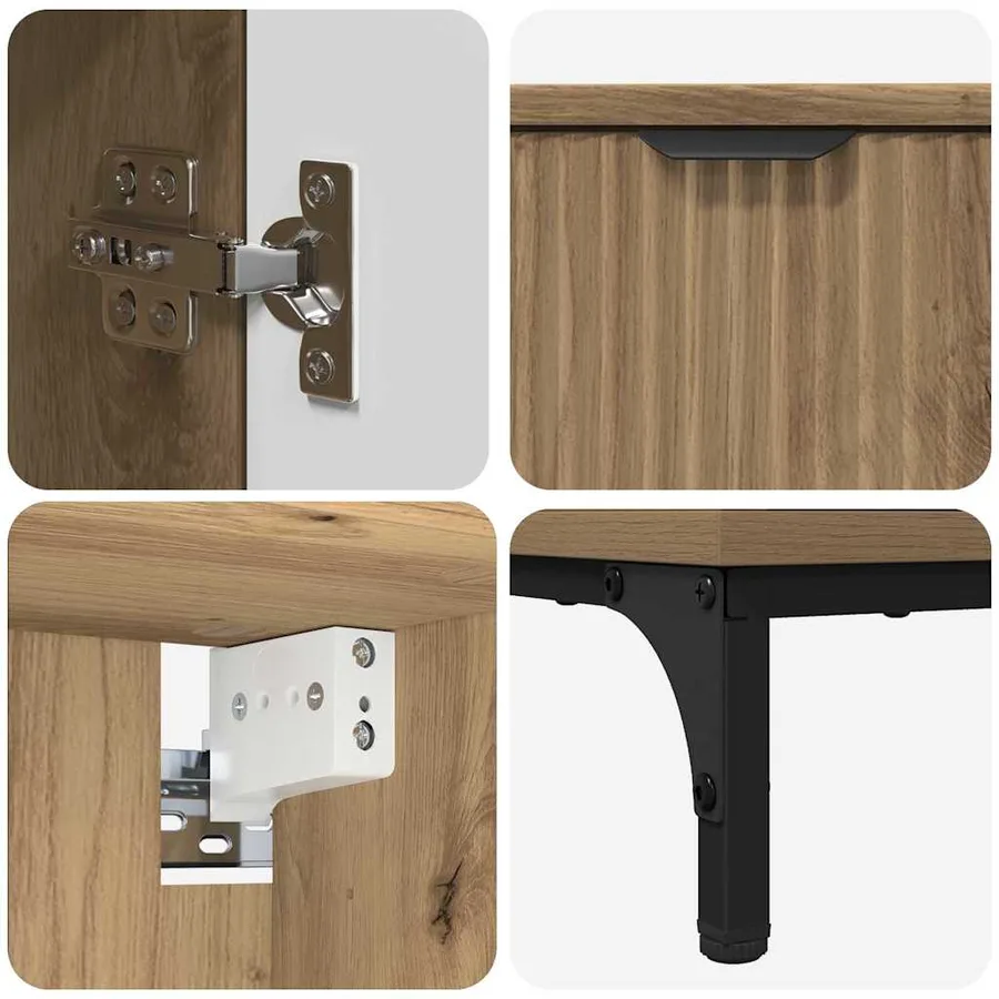 Ensemble de mobilier de salle de bain 4 pc Chêne artisanal - 10