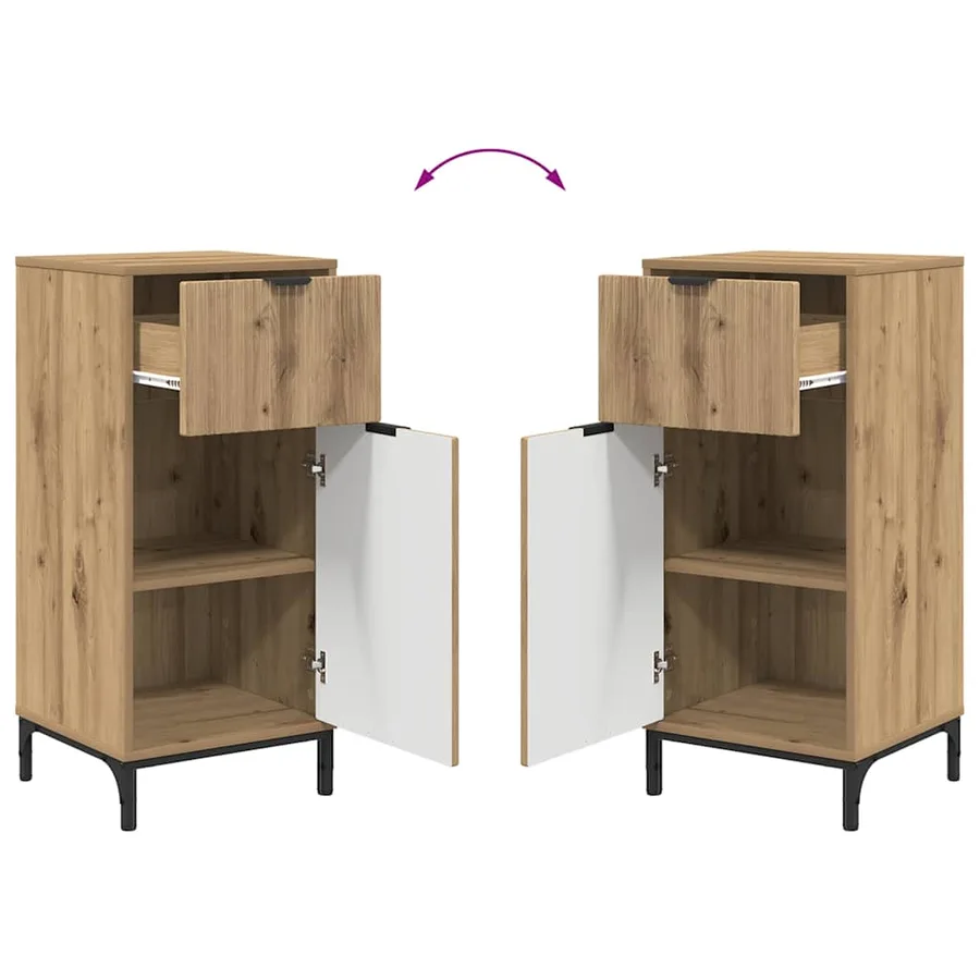 Ensemble de mobilier de salle de bain 4 pc Chêne artisanal - 12