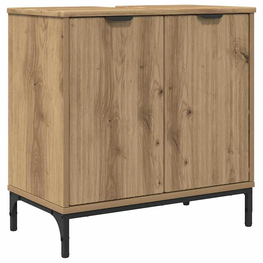 Ensemble de mobilier de salle de bain 4 pc Chêne artisanal - 5