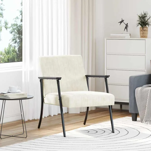 fauteuil Crème 59 x 75 x 78 cm Velours