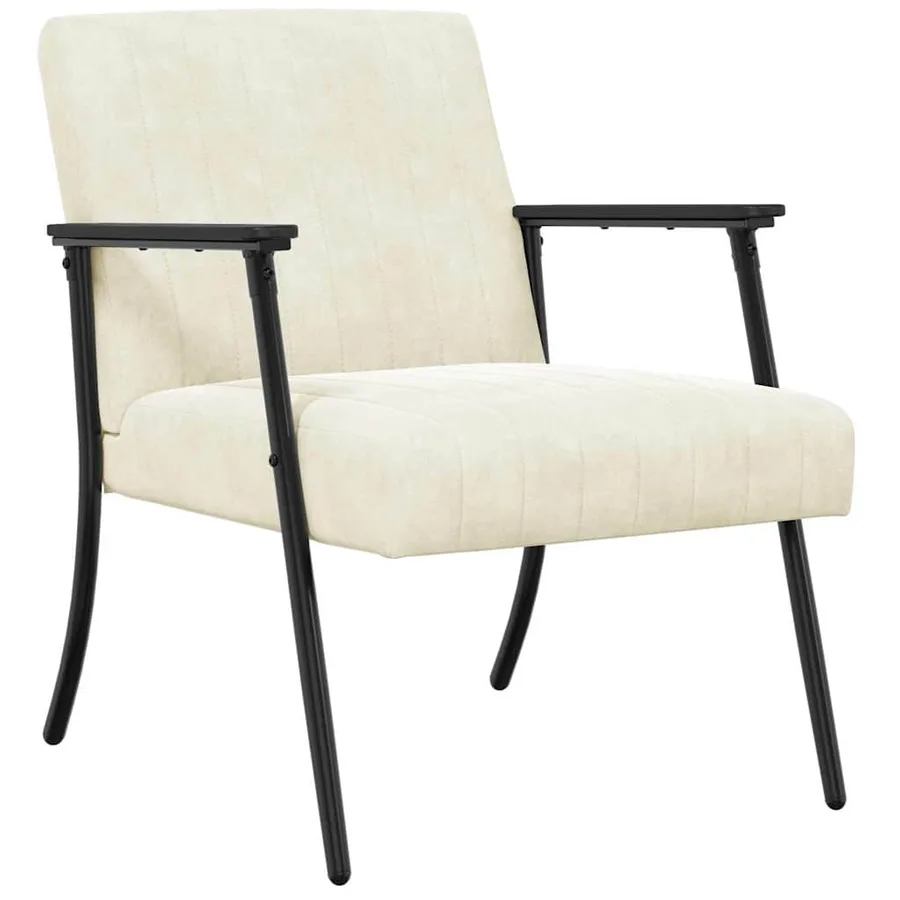 fauteuil Crème 59 x 75 x 78 cm Velours - 2