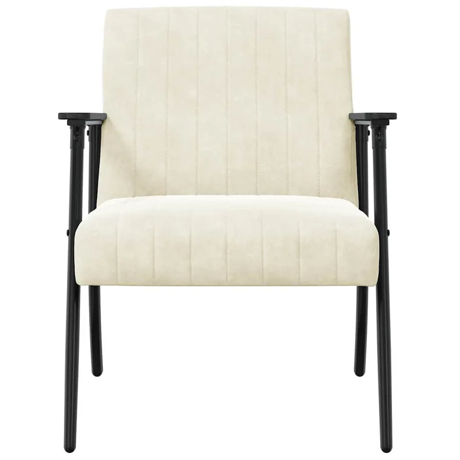 fauteuil Crème 59 x 75 x 78 cm Velours - 4