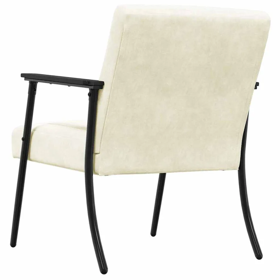 fauteuil Crème 59 x 75 x 78 cm Velours - 6