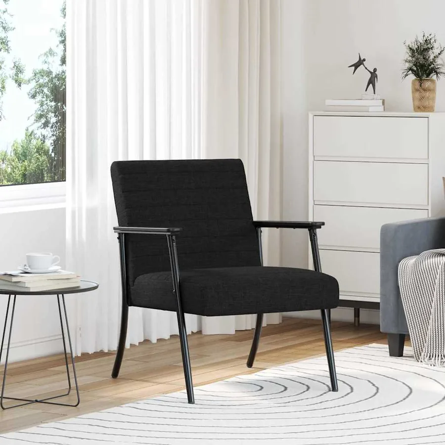 fauteuil Noir 59 x 75 x 78 cm tissu