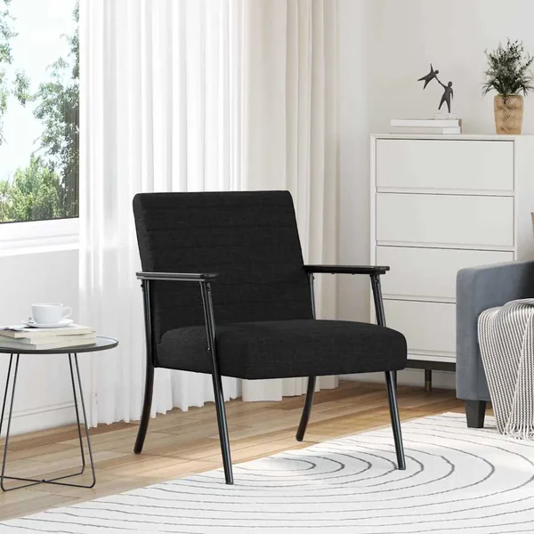 fauteuil Noir 59 x 75 x 78 cm tissu