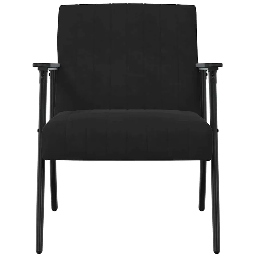 fauteuil Noir 59 x 75 x 78 cm Velours - 4