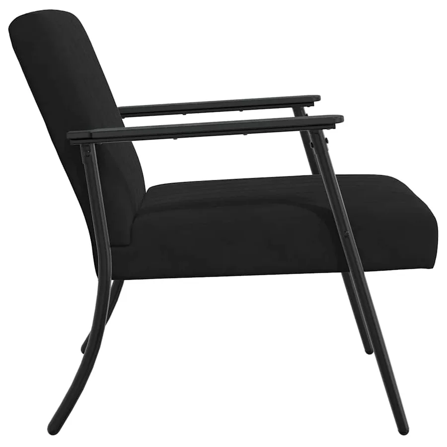 fauteuil Noir 59 x 75 x 78 cm Velours - 5