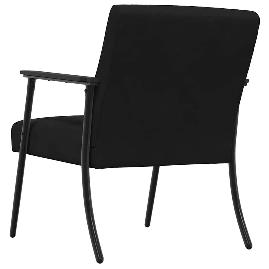 fauteuil Noir 59 x 75 x 78 cm Velours - 6