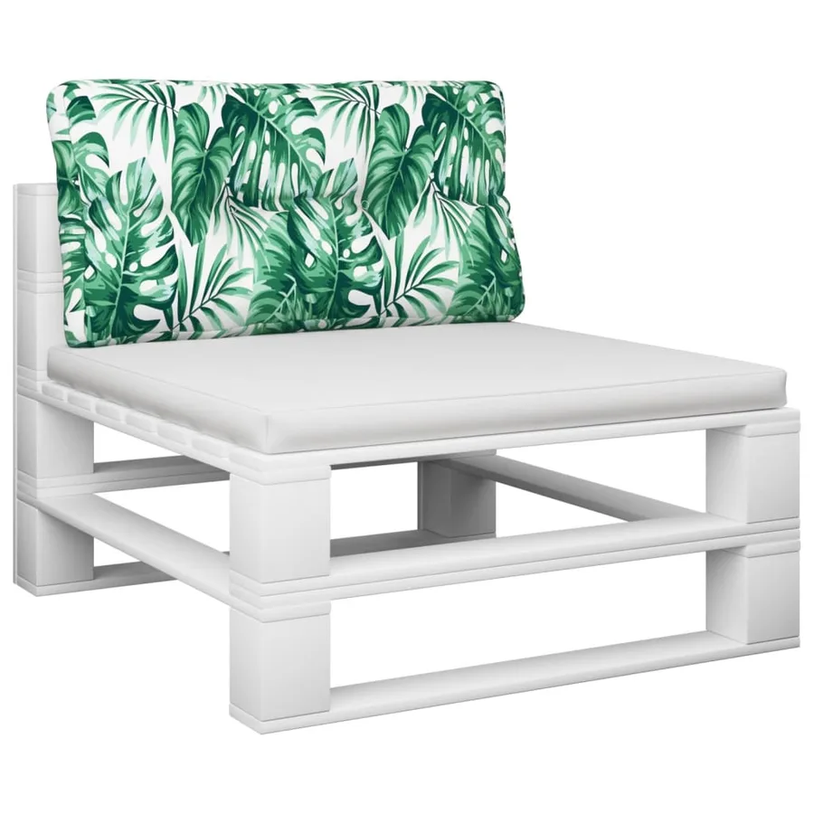 Coussin de palette motif de feuilles 80x40x12 cm tissu - 3