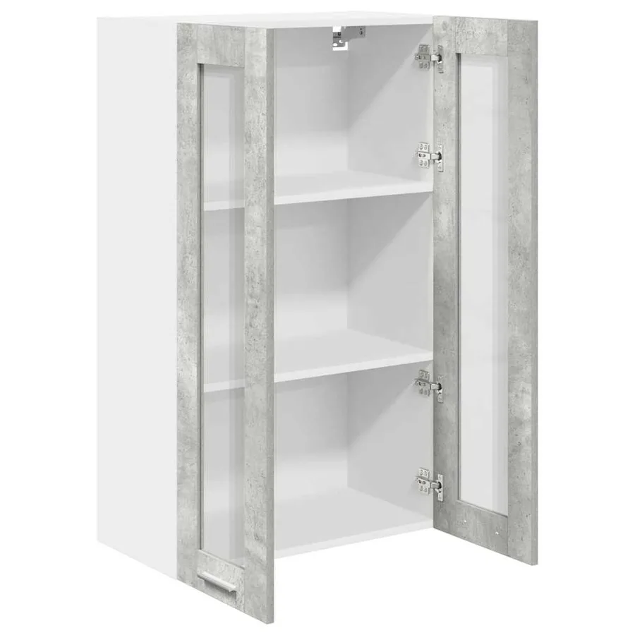 Armoire suspendue Gris béton 60 x 31 x 100 cm Bois d'ingénierie - 5