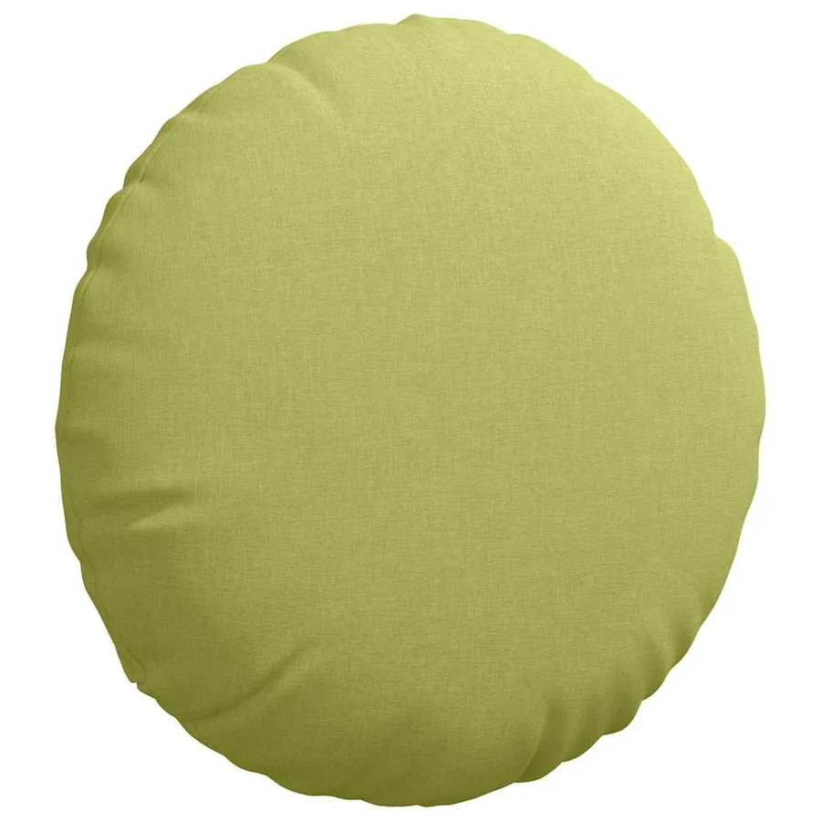 Coussins de siège 2 pcs Vert clair Ø60 x 21 cm tissu - 5