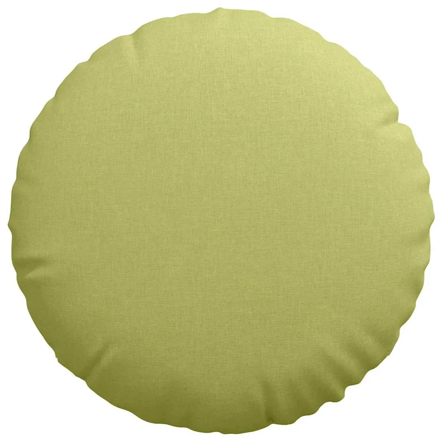 Coussins de siège 2 pcs Vert clair Ø60 x 21 cm tissu - 6