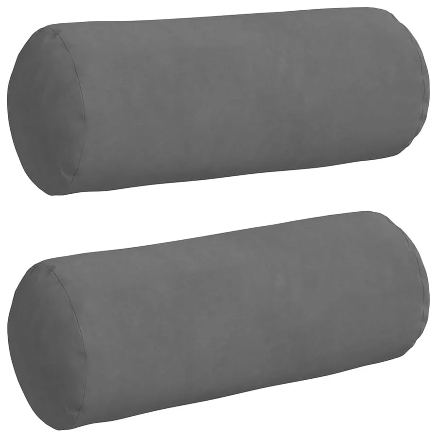 Coussins d'accent 2 pcs Gris foncé Ø 15 x 40 cm - 2