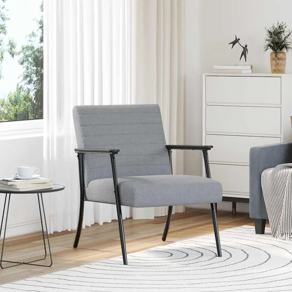 fauteuil Gris clair 59 x 75 x 78 cm tissu