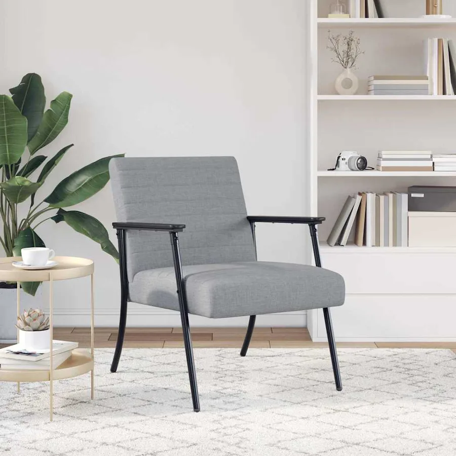 fauteuil Gris clair 59 x 75 x 78 cm tissu - 3