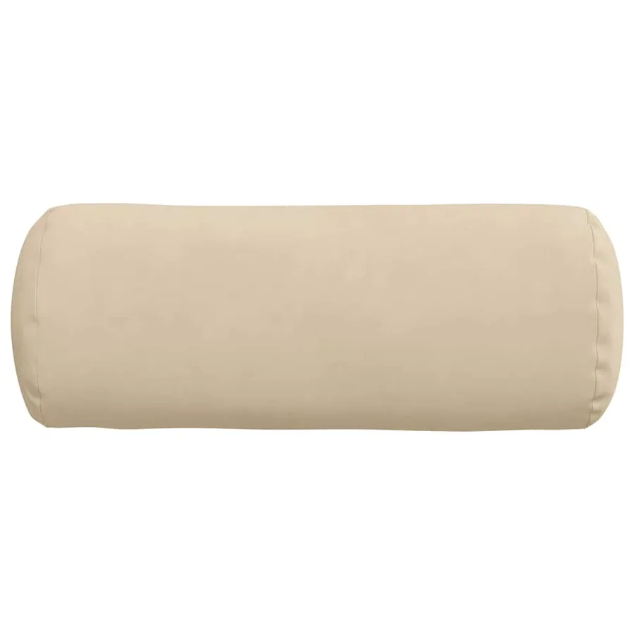 Coussins d'accent 2 pcs Crème Ø 15 x 40 cm Tissu en microfibre - 6