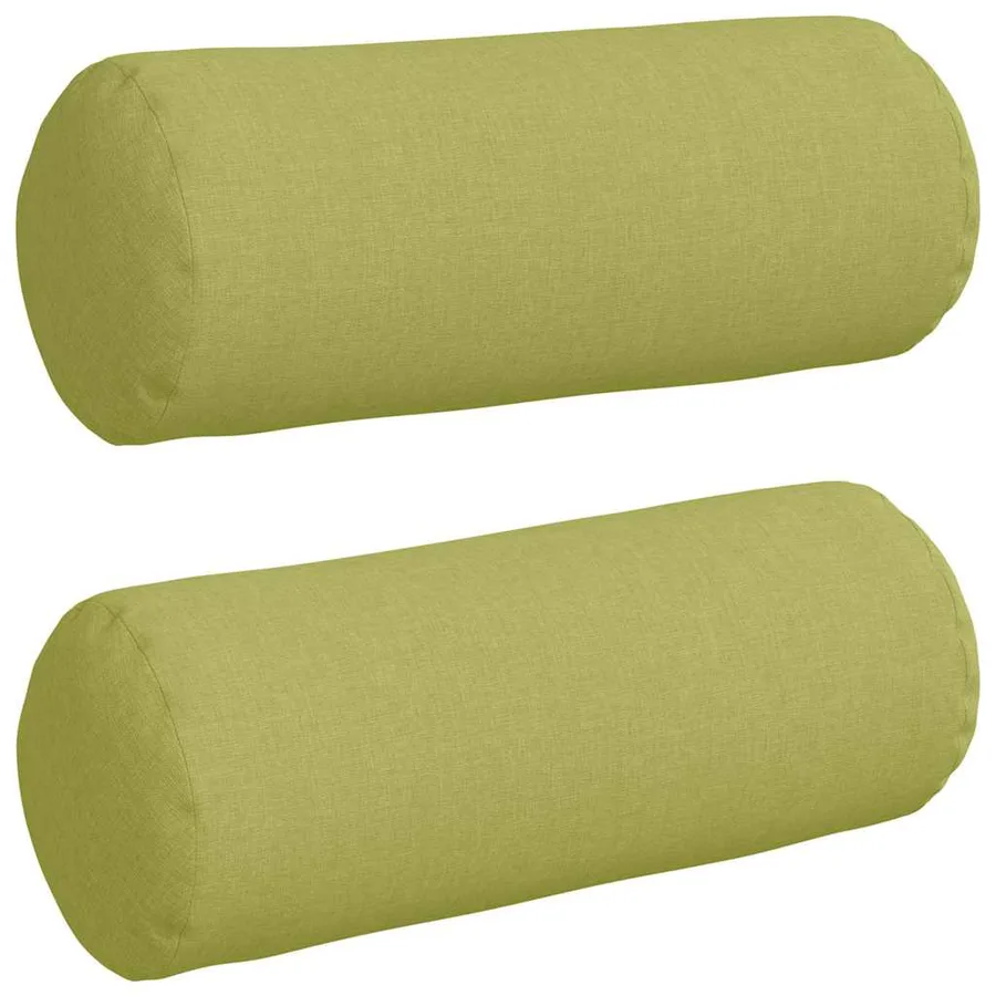 Coussins d'accent 2 pcs Vert clair Ø 15 x 40 cm tissu - 2