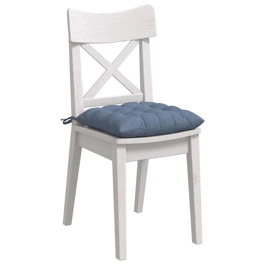 Coussins de siège 4 pcs Bleu 40 x 40 x 6 cm - 3