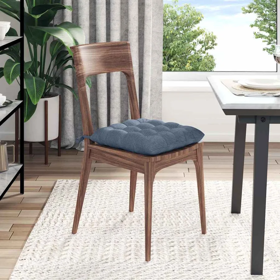 Coussins de siège 4 pcs Bleu 40 x 40 x 6 cm - 4