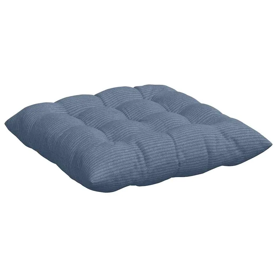 Coussins de siège 4 pcs Bleu 40 x 40 x 6 cm - 5