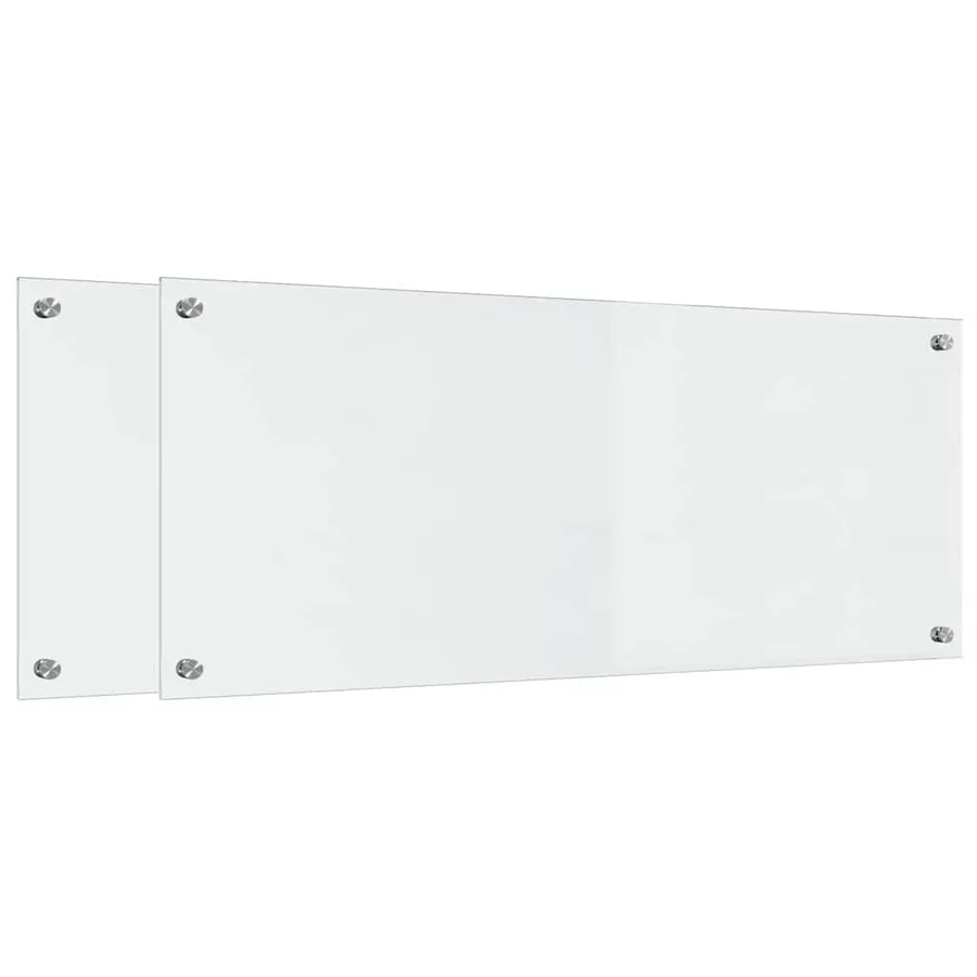 Crédence de cuisine 2 pcs Transparent 100 x 40 cm verre trempé - 2