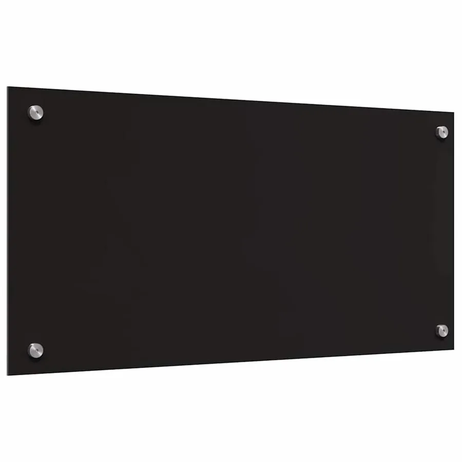 Crédence de cuisine 2 pcs Noir 80 x 40 cm verre trempé - 6