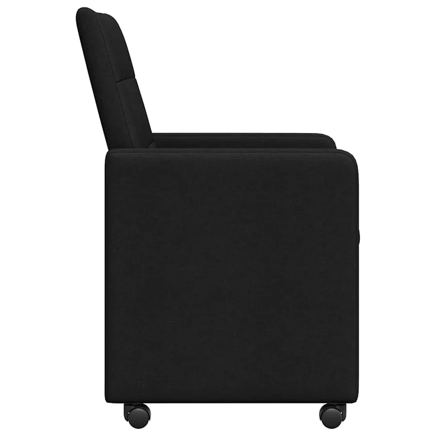 Chaises de Salle à Manger avec Roues 2 pcs Noir 58 x 65 x 94 cm - 5
