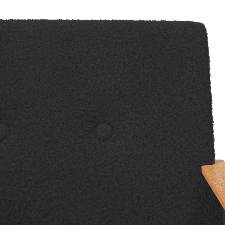 fauteuil Noir Tissu ressemblant à de la laine bouclée - 7