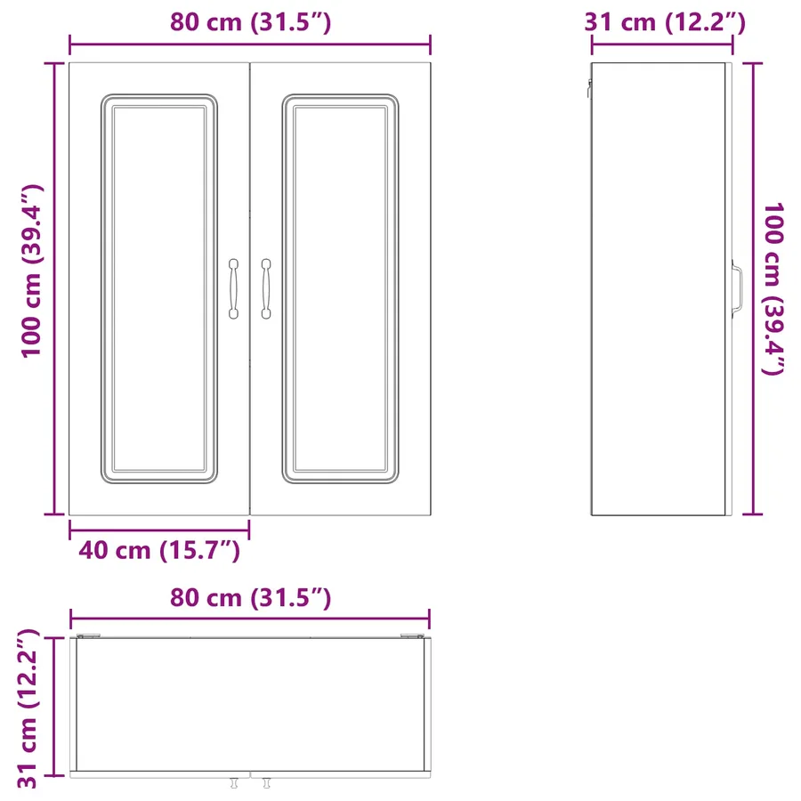 Panneau de lave-vaisselle Kalmar Blanc 80 x 31 x 100 cm - 13