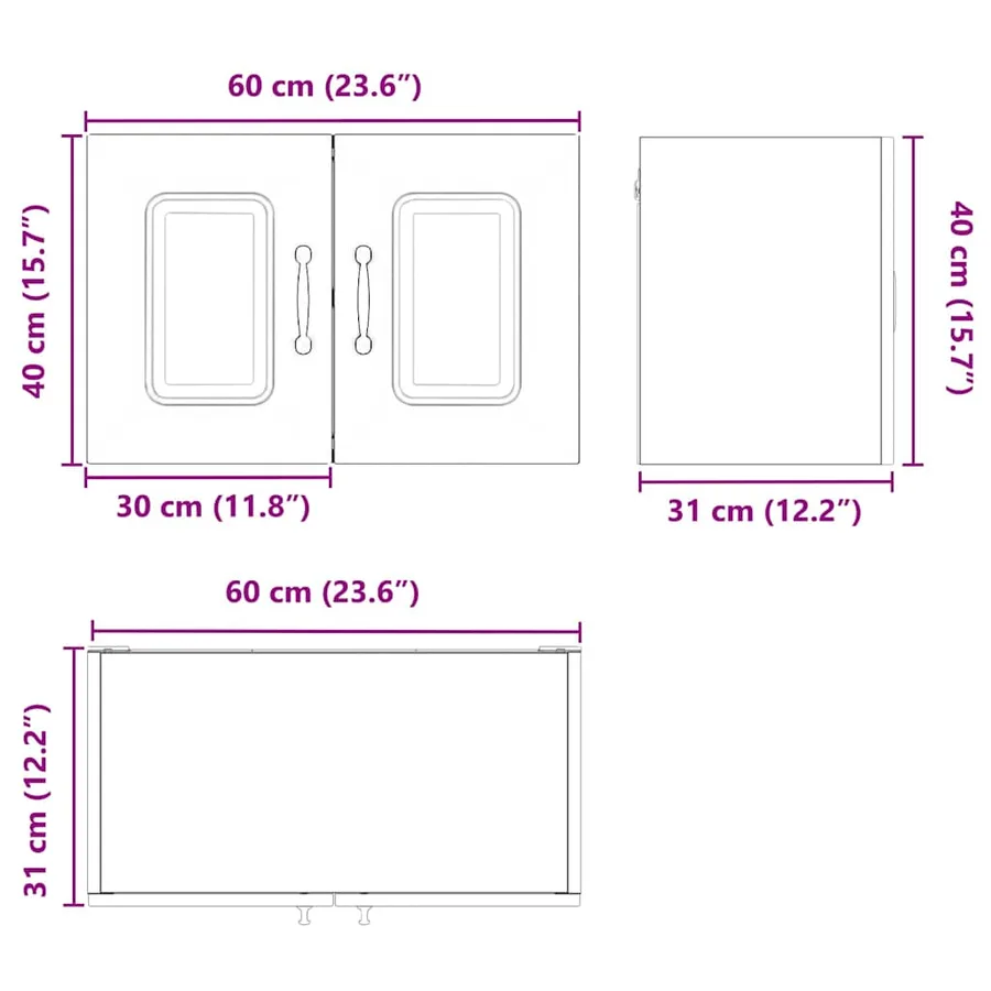 Panneau de lave-vaisselle Kalmar 2 pcs Chêne brun - 13