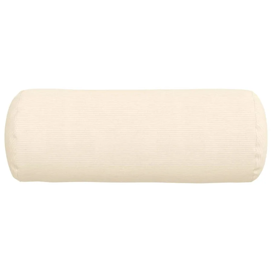 Coussins d'accent 2 pcs Crème Ø 25 x 70 cm - 6
