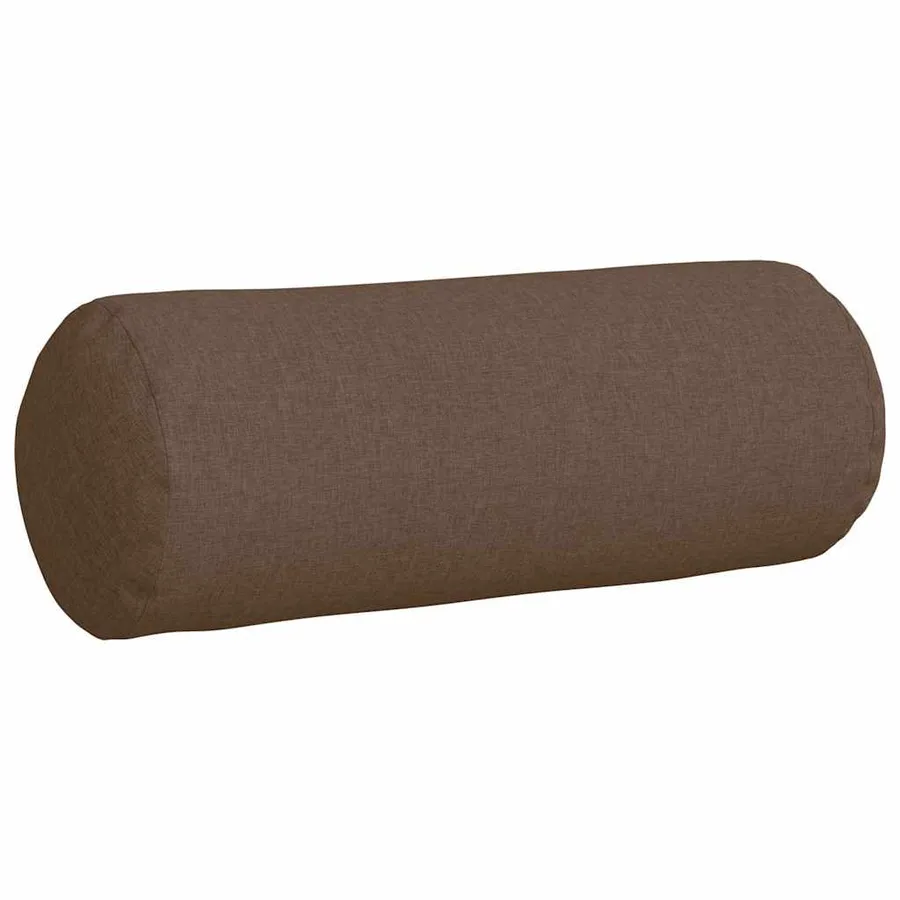 Coussins d'accent 2 pcs Marron Ø 25 x 70 cm tissu - 5