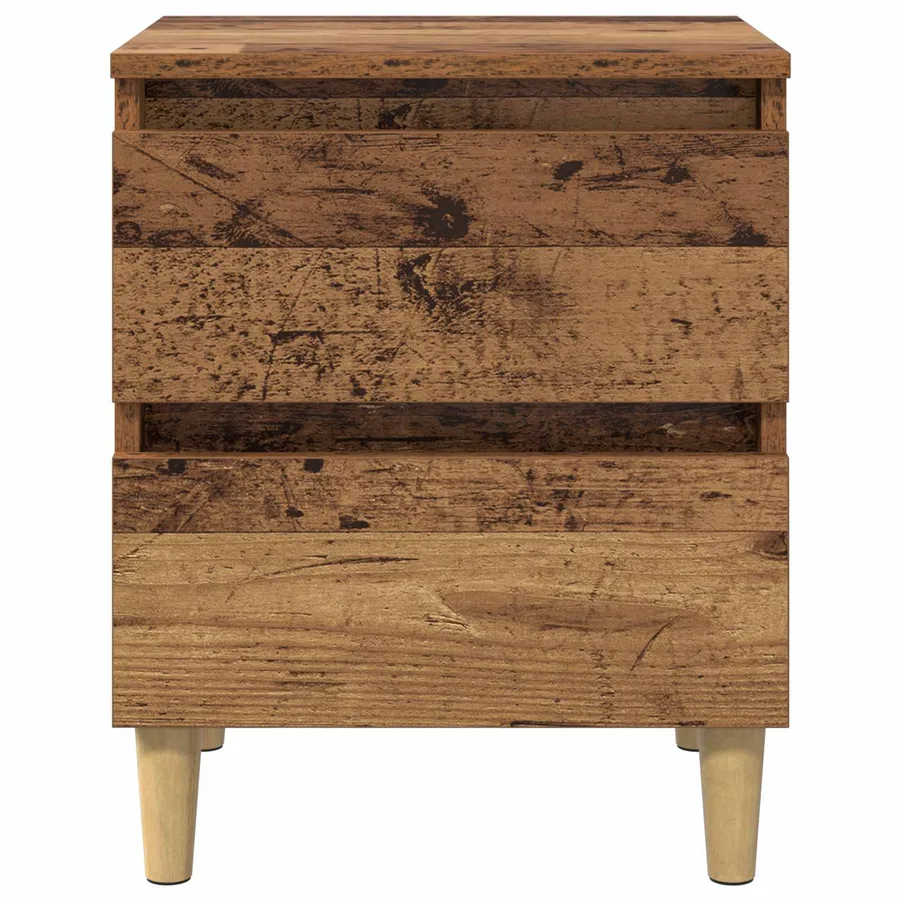 Meubles de lit avec tiroir 2 pcs Bois Ancien 40 x 35 x 50 cm - 3