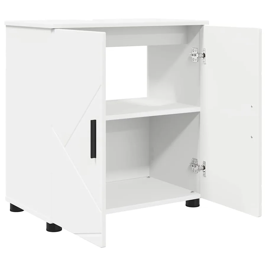 Ensemble de mobilier de salle de bain avec tiroir 3 pcs Blanc - 5