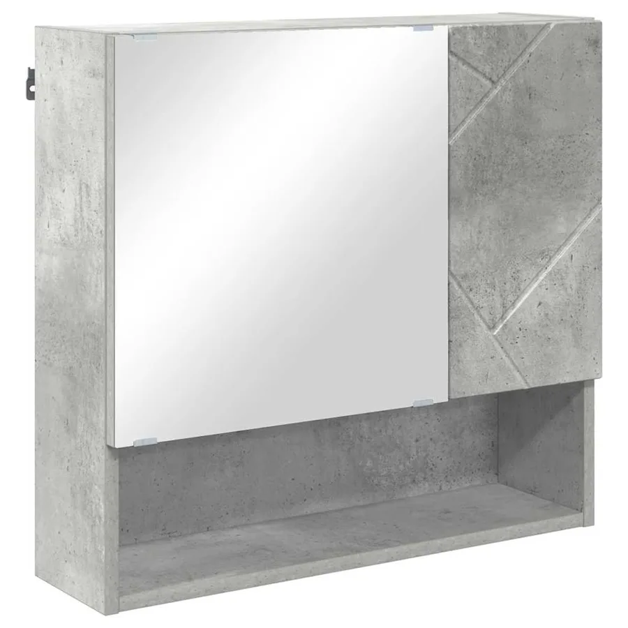 Ensemble de mobilier de salle de bain 4 pcs Gris béton - 6