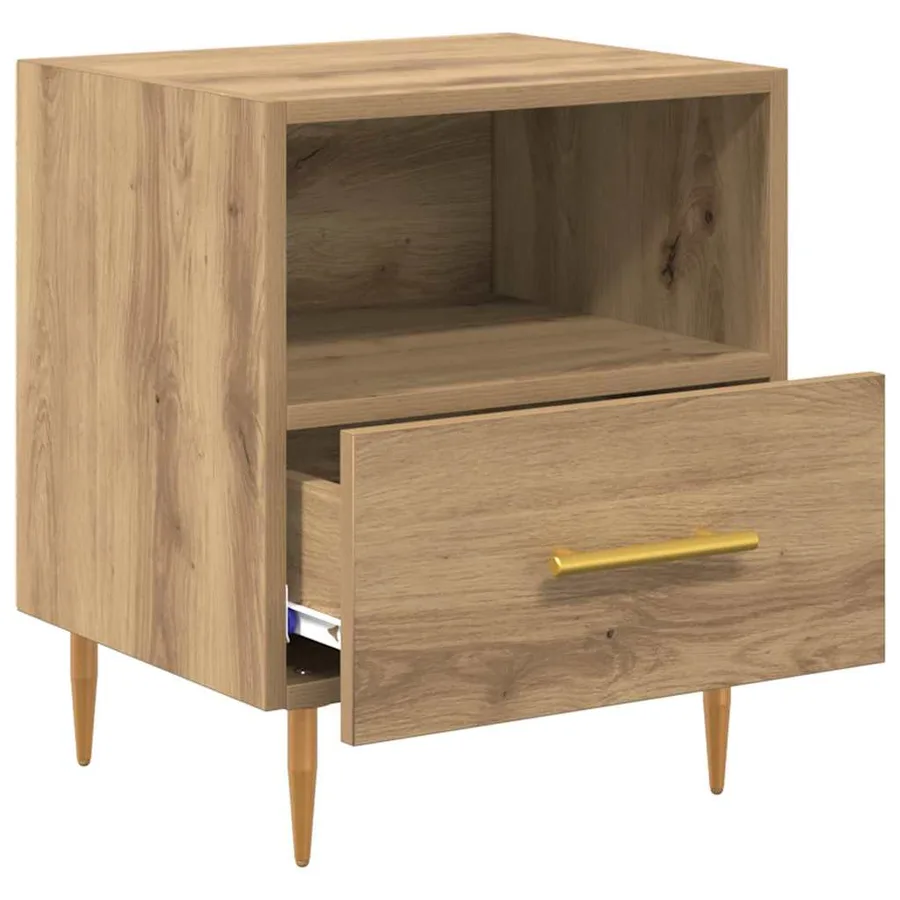 Table de chevet 2 pc Marron 40 x 35 x 47,5 cm Bois d'ingénierie - 6