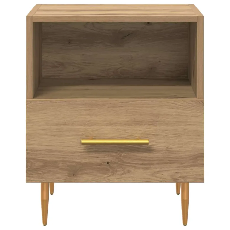 Table de chevet 2 pc Marron 40 x 35 x 47,5 cm Bois d'ingénierie - 7
