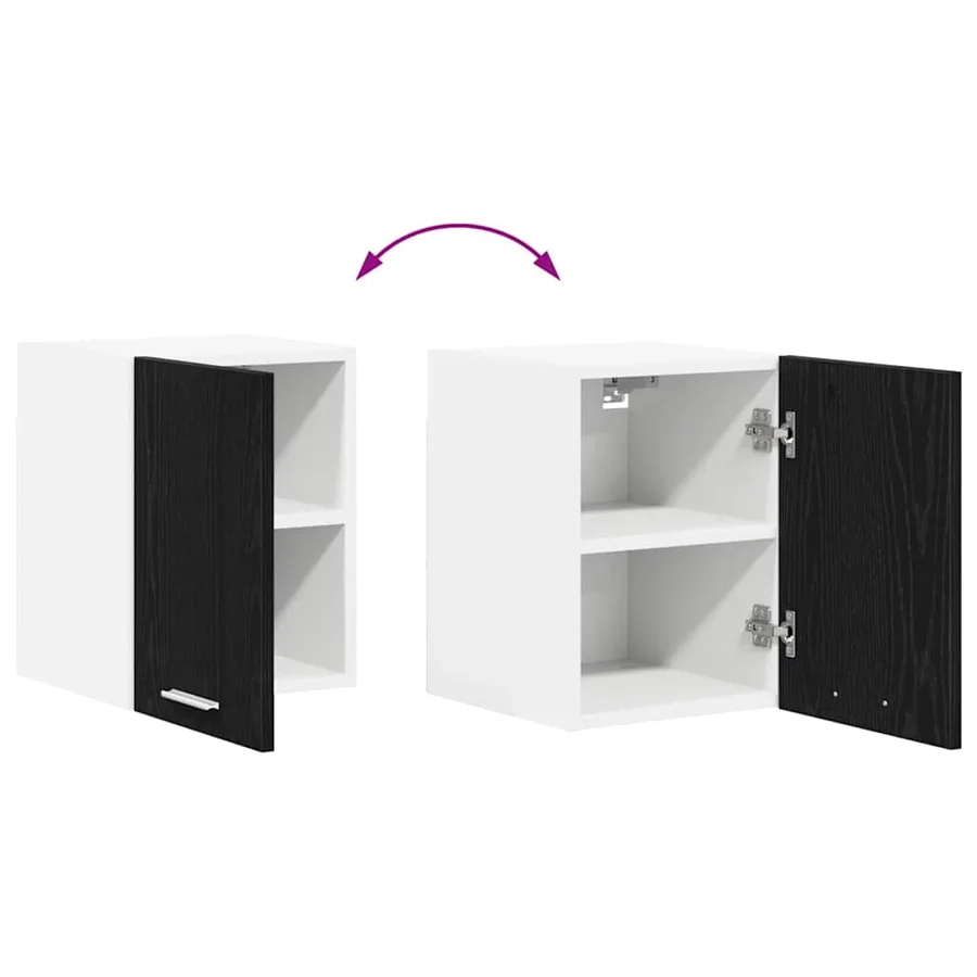 Armoire suspendue 2 pcs Chêne noir et Blanc 30 x 31 x 40 cm - 11